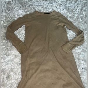 Brown Long Sleeved Polo Dress